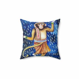 Bedding | Hanuman Monkey Dancing In The Night Rain Printed Throw Pillow Bedding Bedding