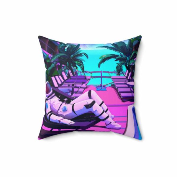 Bedding | Lounging Astronaut Printed Throw Pillow Bedding Bedding