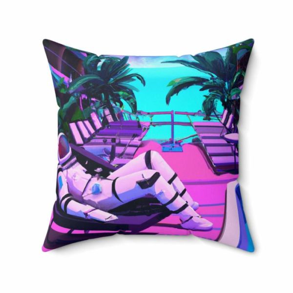 Bedding | Lounging Astronaut Printed Throw Pillow Bedding Bedding