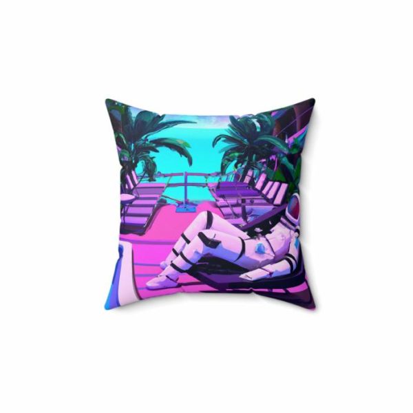 Bedding | Lounging Astronaut Printed Throw Pillow Bedding Bedding