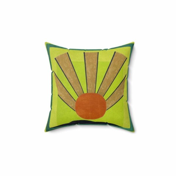 Bedding | Maia Sunrise Art Deco Spun Polyester Square Pillow Bedding Bedding