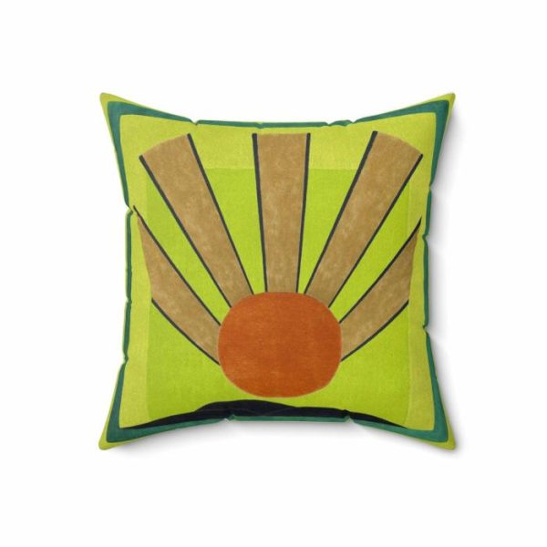 Bedding | Maia Sunrise Art Deco Spun Polyester Square Pillow Bedding Bedding