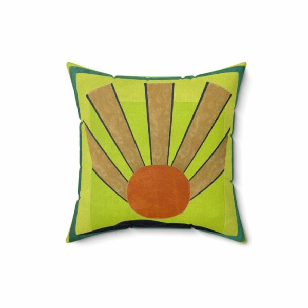 Bedding | Maia Sunrise Art Deco Spun Polyester Square Pillow Bedding Bedding