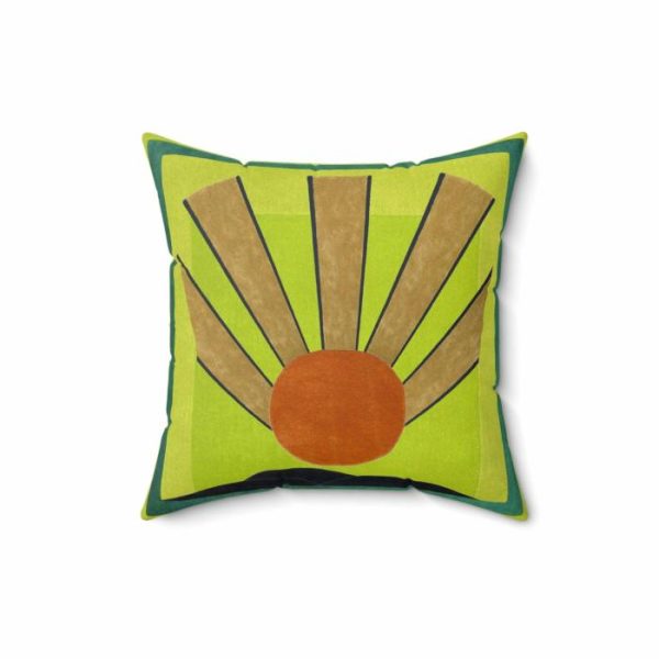 Bedding | Maia Sunrise Art Deco Spun Polyester Square Pillow Bedding Bedding