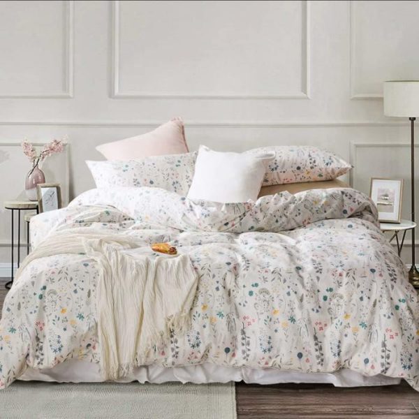 Bedding | Reversible Botanical Floral Duvet Cover Set, Queen Bedding Bedding