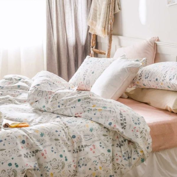 Bedding | Reversible Botanical Floral Duvet Cover Set, Queen Bedding Bedding