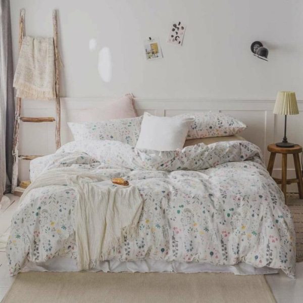 Bedding | Reversible Botanical Floral Duvet Cover Set, Queen Bedding Bedding