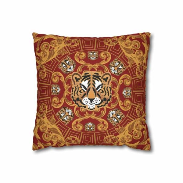 Bedding | Vintage Tiger Square Pillow Case, 14" × 14" Bedding Bedding