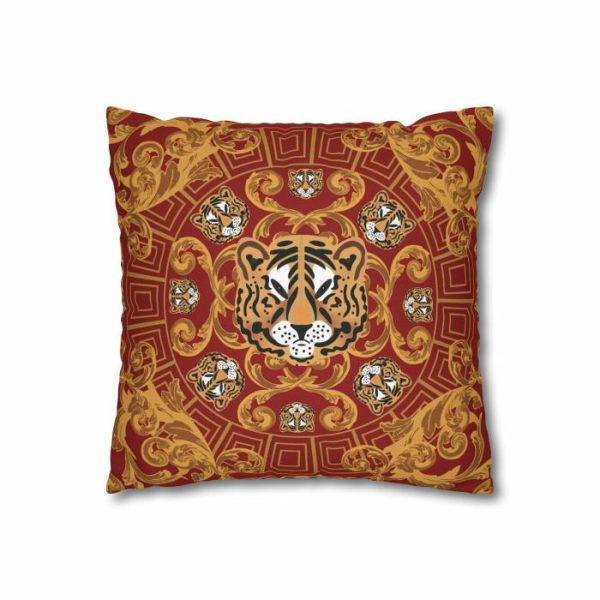 Bedding | Vintage Tiger Square Pillow Case, 14" × 14" Bedding Bedding