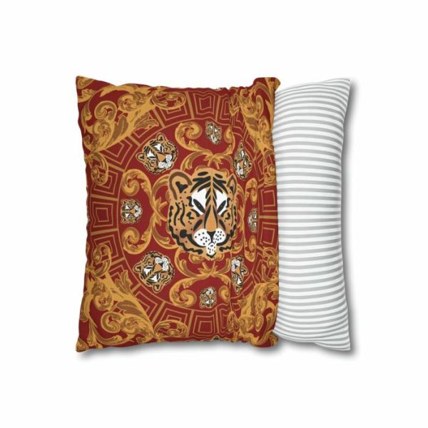 Bedding | Vintage Tiger Square Pillow Case, 14" × 14" Bedding Bedding