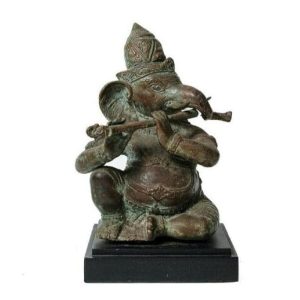 Brass Sculptures | Antique Sitting Ganesh Figurine Brass Sculptures Brass Sculptures