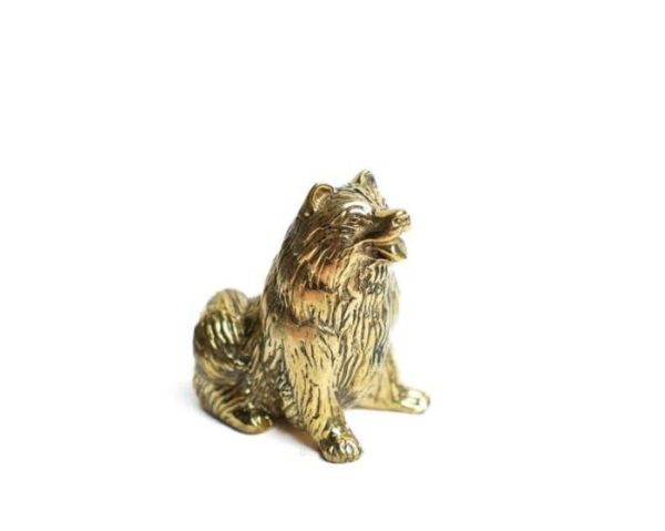 Brass Sculptures | Miniature Dog Solid Brass Sculpture Brass Sculptures Brass Sculptures