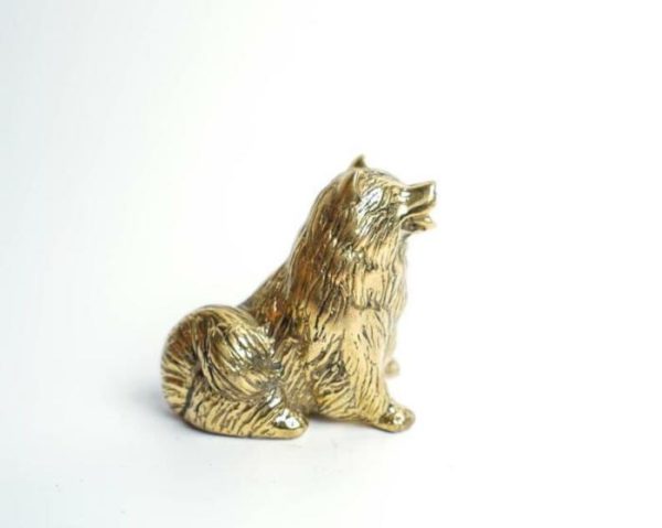 Brass Sculptures | Miniature Dog Solid Brass Sculpture Brass Sculptures Brass Sculptures