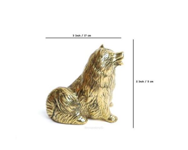 Brass Sculptures | Miniature Dog Solid Brass Sculpture Brass Sculptures Brass Sculptures