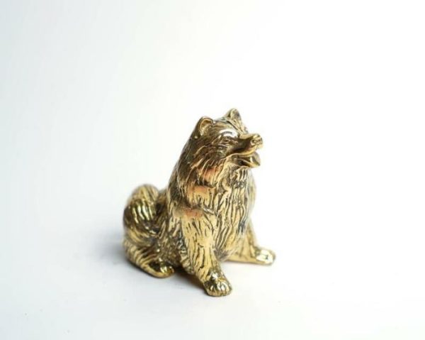 Brass Sculptures | Miniature Dog Solid Brass Sculpture Brass Sculptures Brass Sculptures