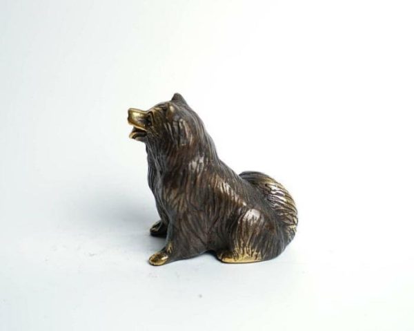 Brass Sculptures | Miniature Dog Solid Brass Sculpture Brass Sculptures Brass Sculptures