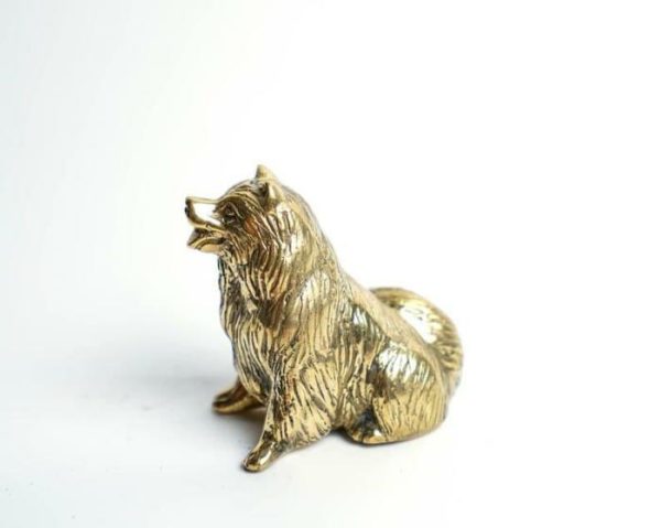 Brass Sculptures | Miniature Dog Solid Brass Sculpture Brass Sculptures Brass Sculptures