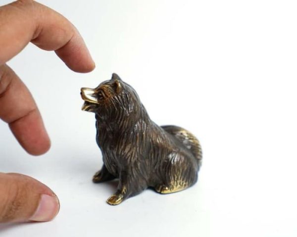 Brass Sculptures | Miniature Dog Solid Brass Sculpture Brass Sculptures Brass Sculptures