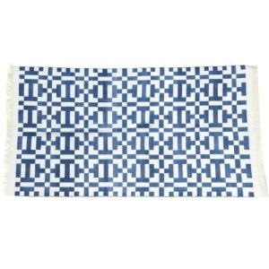 Cotton Rugs | Handmade Crypto Indian Dhurrie Cotton Reversible Rug, 2′ x 3′ Cotton Rugs Cotton Rugs