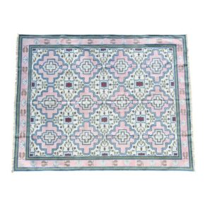 Cotton Rugs | Handmade Jaipur Vintage Palace Cotton Area Rug, 2′ x 3′ Cotton Rugs Cotton Rugs