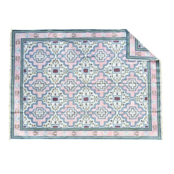 Cotton Rugs | Handmade Jaipur Vintage Palace Cotton Area Rug, 2′ x 3′ Cotton Rugs Cotton Rugs