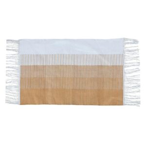 Cotton Rugs | Handwoven Tumeric Ombre Cotton Rug With Fringes, 3′ x 5′ Cotton Rugs Cotton Rugs