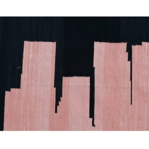 Cotton Rugs | Modern Organic Vegetable Dyed Indian Dhurrie Reversible Cotton Rug – Pink, 2′ x 3′ Cotton Rugs Cotton Rugs