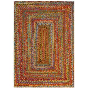 Cotton Rugs | Multicolored Pop Rectangular Hand Made Chindhi Cotton Rug, 2′ x 3′ Cotton Rugs Cotton Rugs