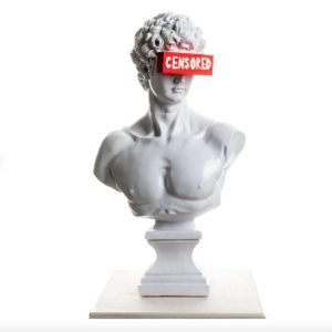 Davids’ Busts | Censored David’s Bust Contemporary Art Sculpture Accent Decor Accent Decor