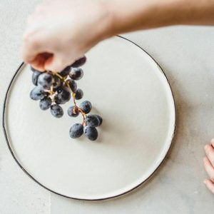 Dinnerware | Hand Crafted Blue Ring White Porcelain Dining Plate Dinnerware Dinnerware