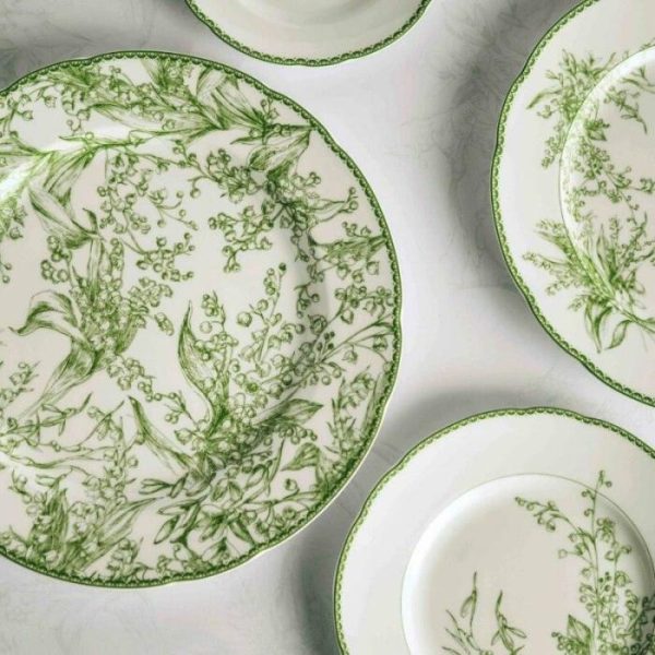 Dinnerware | Vintage Inspired Orchid Porcelain Dinnerware, 12" Dinnerware Dinnerware