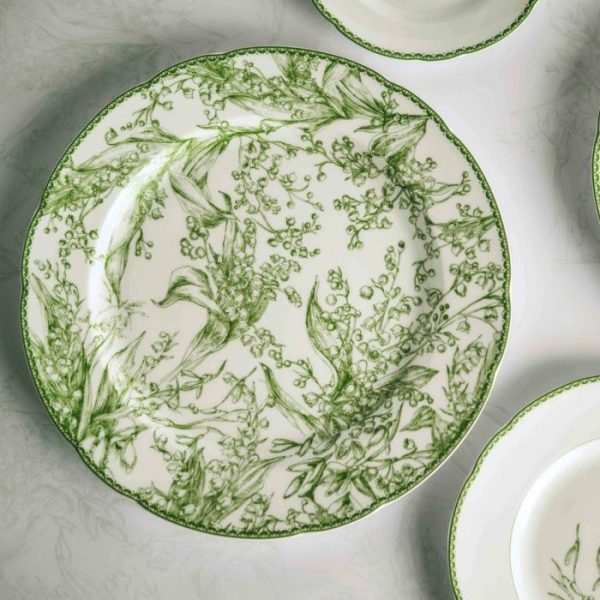 Dinnerware | Vintage Inspired Orchid Porcelain Dinnerware, 12" Dinnerware Dinnerware