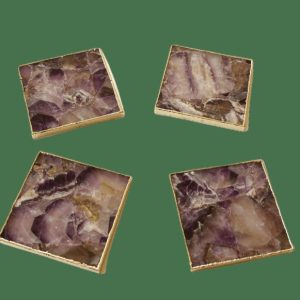 Drinkware | Amethyst Agate Coasters – Set Of 4 Drinkware Drinkware