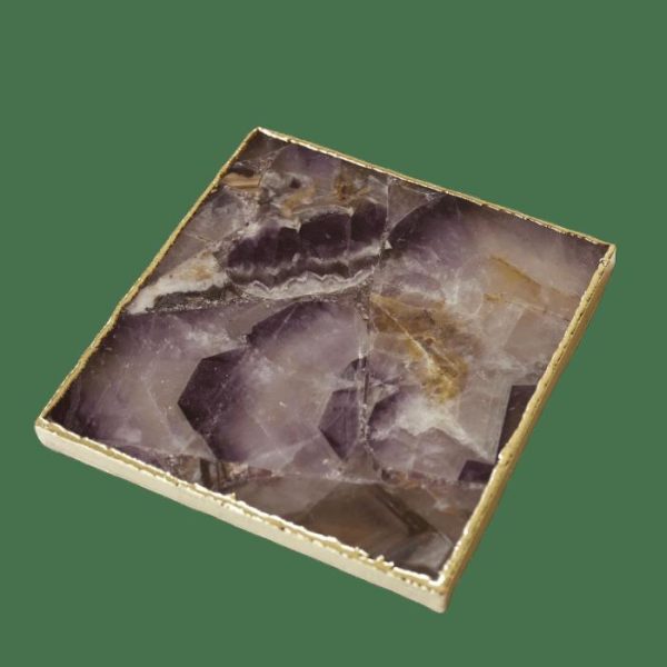 Drinkware | Amethyst Agate Coasters – Set Of 4 Drinkware Drinkware