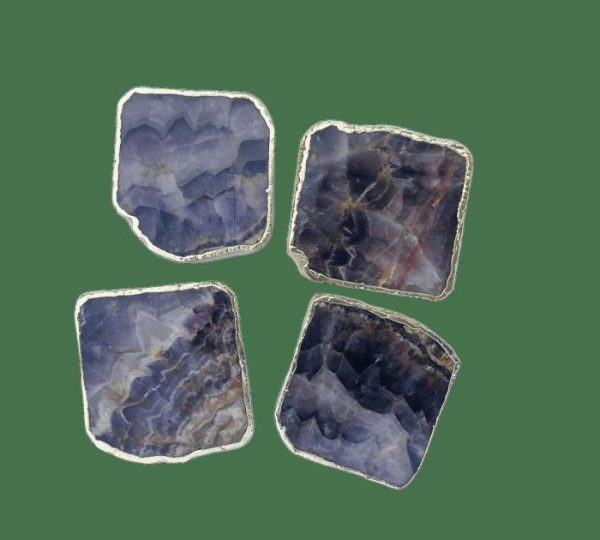 Drinkware | Amethyst Stone Coasters – Set Of 4 Drinkware Drinkware