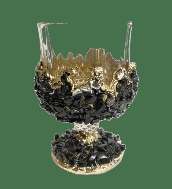 Drinkware | Black Quartz Wine Glass – Set Of 2 Drinkware Drinkware