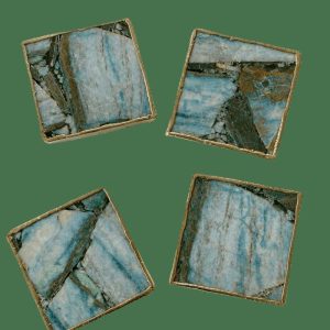 Drinkware | Blue-Green Composite Agate Coasters – Set Of 4 Drinkware Drinkware