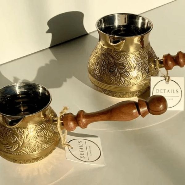 Drinkware | Brass Embroidered Coffee Pot, Small Drinkware Drinkware