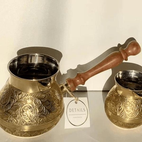 Drinkware | Brass Embroidered Coffee Pot, Small Drinkware Drinkware