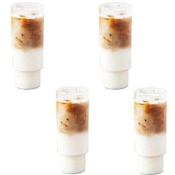 Drinkware | Caramel Striped Glass Set Drinkware Drinkware