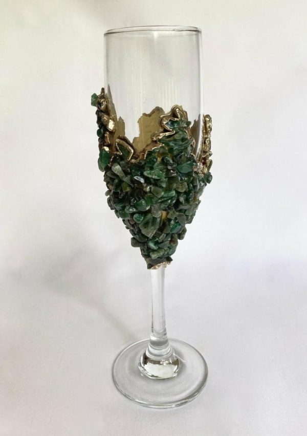 Drinkware | Dark Green Quartz Wine Glass – Set Of 2 Drinkware Drinkware