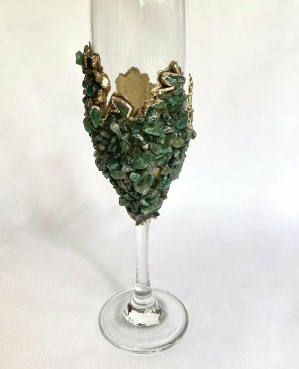 Drinkware | Dark Green Quartz Wine Glass – Set Of 2 Drinkware Drinkware