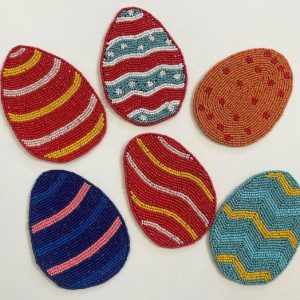 Drinkware | Easter Egg Bead Coasters – Set Of 6 Drinkware Drinkware