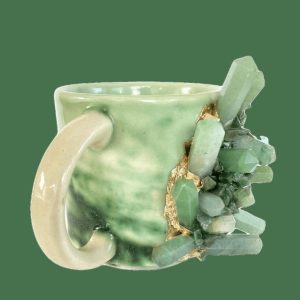 Drinkware | Green Quartz Marbled Ceramic Coffee Mug – Set Of 2 Drinkware Drinkware