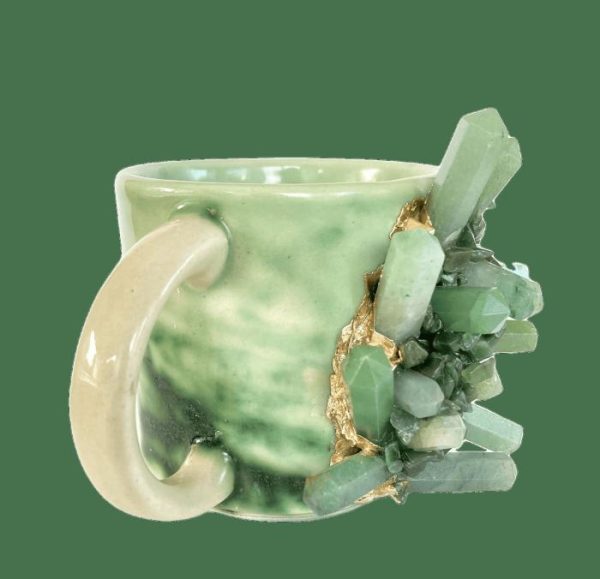 Drinkware | Green Quartz Marbled Ceramic Coffee Mug – Set Of 2 Drinkware Drinkware