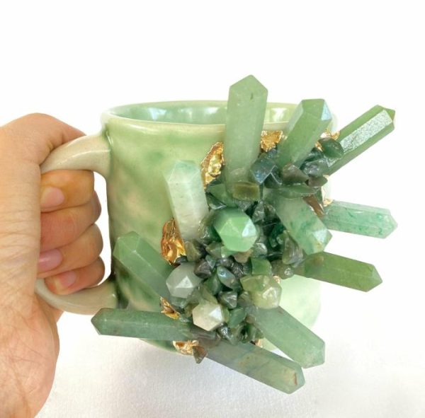 Drinkware | Green Quartz Marbled Ceramic Coffee Mug – Set Of 2 Drinkware Drinkware