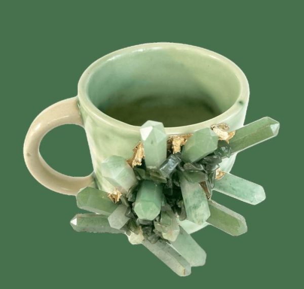 Drinkware | Green Quartz Marbled Ceramic Coffee Mug – Set Of 2 Drinkware Drinkware