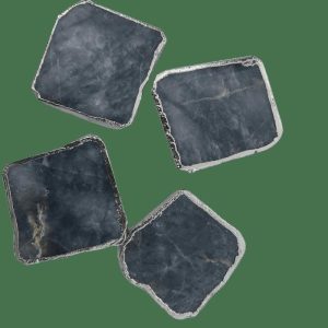 Drinkware | Grey Agate Quartz Coaster Set Of 4 Drinkware Drinkware