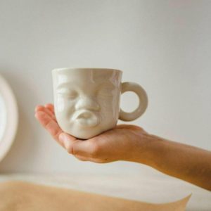 Drinkware | Hand Crafted Kissing Baby Face Porcelain Mug Drinkware Drinkware