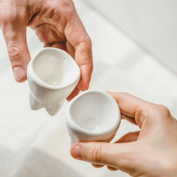 Drinkware | Hand Crafted Porcelain Dental Shot Glass Drinkware Drinkware